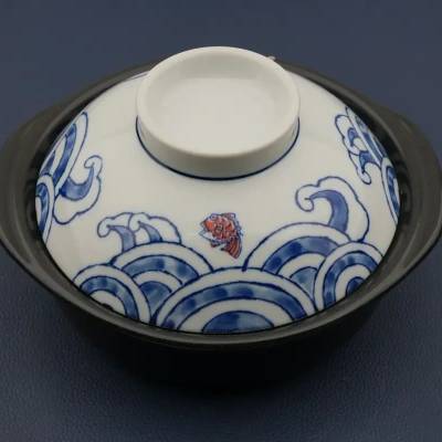 【炊具】日本?大丸鱼砂锅单人食砂锅圈口18.5cm(锅盖可以当碗用)