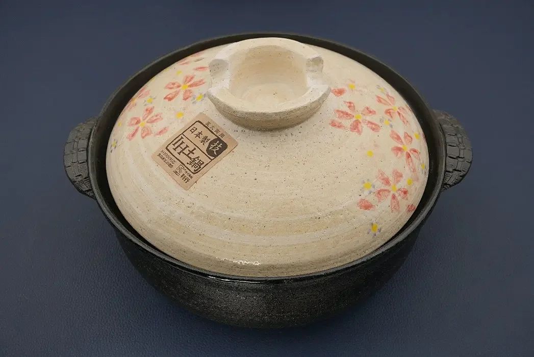 【炊具】日本佐治陶器樱花砂锅圈口25cm