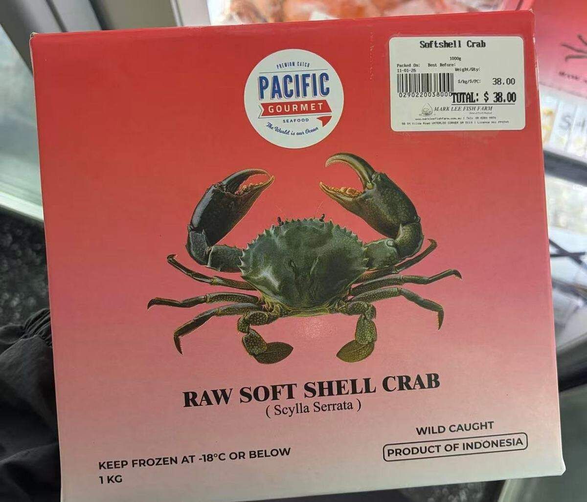 Raw Soft Shell Crab