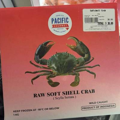 Raw Soft Shell Crab